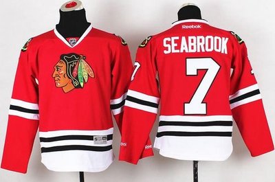 Youth NHL Chicago Blackhawks #7 Brent Seabrook Red Jersey Youth NHL Chicago Blackhawks #7 Brent Seabrook Red Jersey