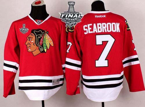 Chicago Blackhawks #7 Brent Seabrook Red With Stanley Cup Finals NHL Jersey