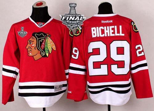 Chicago Blackhawks #29 Bryan Bickell Red With Stanley Cup Finals NHL Jersey