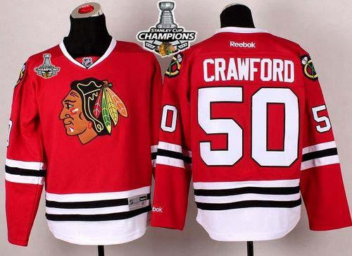 Chicago Blackhawks #50 Corey Crawford Red Stanley Cup Champions NHL Jersey Chicago Blackhawks #50 Corey Crawford Red Stanley Cup Champions NHL Jersey