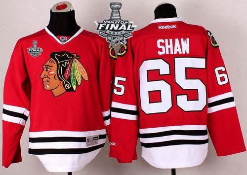 Chicago Blackhawks #65 Andrew Shaw Red With Stanley Cup Finals NHL Jersey