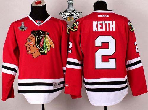 Chicago Blackhawks #2 Duncan Keith Red Stanley Cup Champions NHL Jersey Chicago Blackhawks #2 Duncan Keith Red Stanley Cup Champions NHL Jersey
