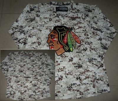 Chicago Blackhawks Blank White Camo NHL Jerseys Chicago Blackhawks Blank White Camo NHL Jerseys