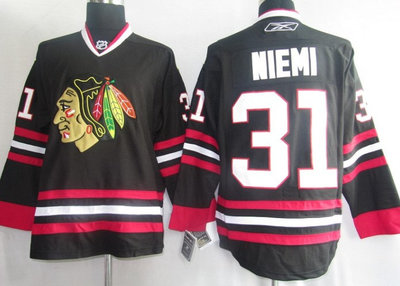 NHL Jerseys Chicago Blackhawks 31# Niemi Black NHL Jerseys Chicago Blackhawks 31# Niemi Black