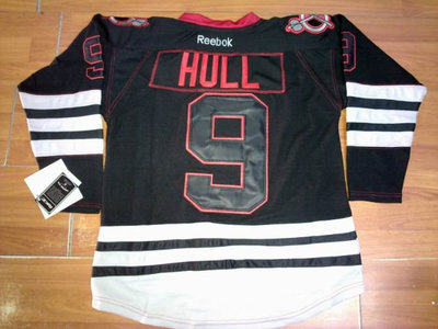 NHL Jerseys Chicago Blackhawks 9# hull black NHL Jerseys Chicago Blackhawks 9# hull black