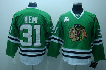 Chicago Blackhawks 31 Niemi green Ice Jerseys Chicago Blackhawks 31 Niemi green Ice Jerseys