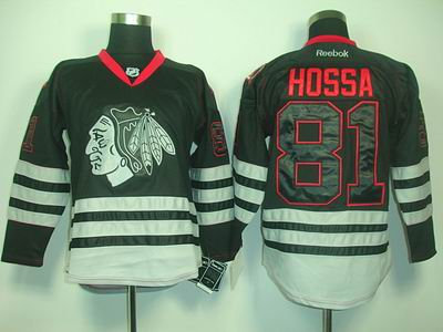 Chicago Blackhawks 81 Marian Hossa Black ice Chicago Blackhawks 81 Marian Hossa Black ice
