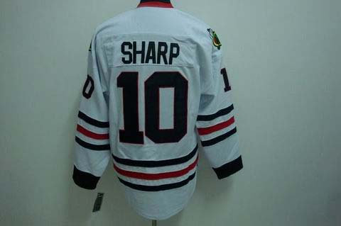 nhl chicago blackhawks #10 sharp white nhl chicago blackhawks #10 sharp white