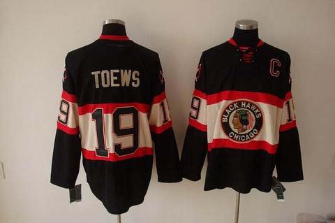 nhl chicago blackhawks #19 toews black(new third jersey)
