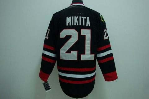 nhl chicago blackhawks #21 stan mikita black(3rd)