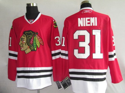 Chicago Blackhawks 31# Niemi red Chicago Blackhawks 31# Niemi red