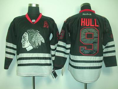 Chicago Blackhawks 9 Bobby Hull Black ice jerseys Chicago Blackhawks 9 Bobby Hull Black ice jerseys
