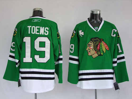 Jerseys Chicago Blackhawks 19 Janathan Toews Green Jerseys Chicago Blackhawks 19 Janathan Toews Green