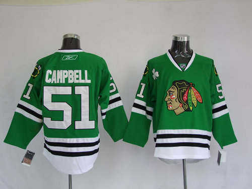 Jerseys Chicago Blackhawks 51 Brian Campbell Green Jerseys Chicago Blackhawks 51 Brian Campbell Green