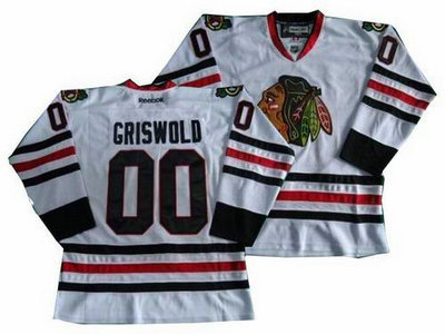 new Chicago Blackhawks 00 Clark Griswold white jerseys