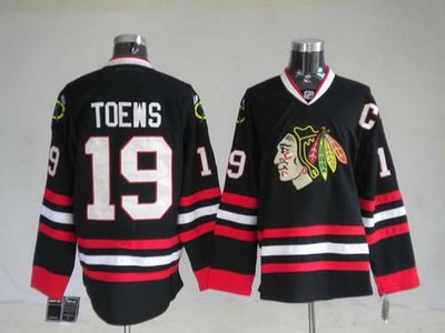 nhl chicago blackhawks #19 toews black(3rd)