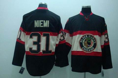 nhl chicago blackhawks #31 niemi black(new third jersey)