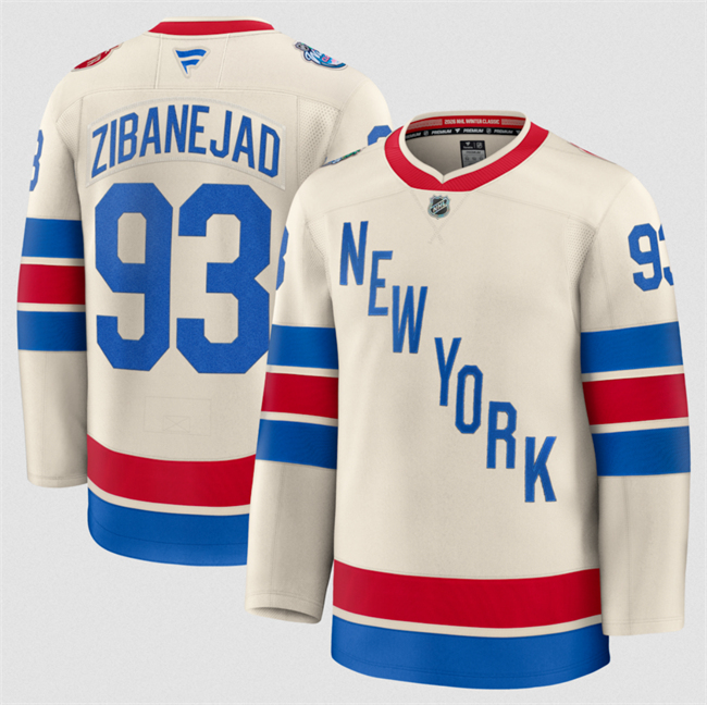Men's New York Rangers #93 Mika Zibanejad Beige 2026 Winter Classic Stitched Hockey Jersey Men's New York Rangers #93 Mika Zibanejad Beige 2026 Winter Classic Stitched Hockey Jersey