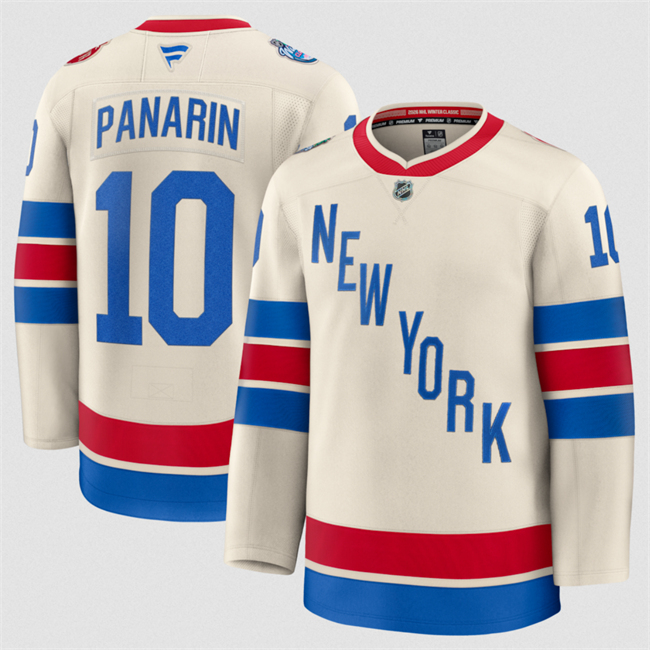 Men's New York Rangers #10 Artemi Panarin Beige 2026 Winter Classic Stitched Hockey Jersey Men's New York Rangers #10 Artemi Panarin Beige 2026 Winter Classic Stitched Hockey Jersey
