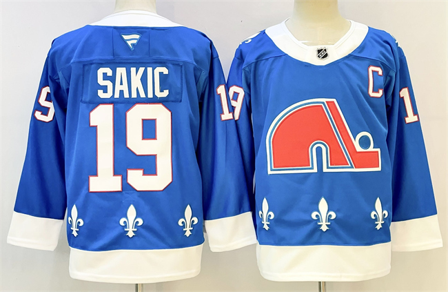 Men's New York Rangers #19 Joe Sakic Blue 2025 Stitched With C Patch Hockey Jersey