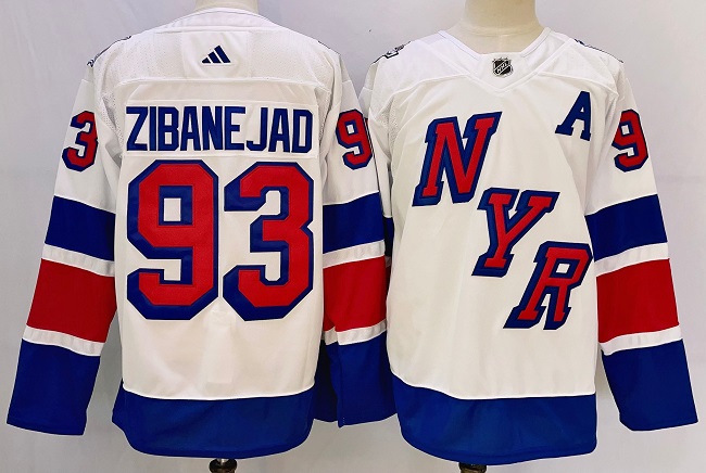 Men's New York Rangers #93 Mika Zibanejad White 2023-2024 Stadium Series Stitched Jersey Men's New York Rangers #93 Mika Zibanejad White 2023-2024 Stadium Series Stitched Jersey
