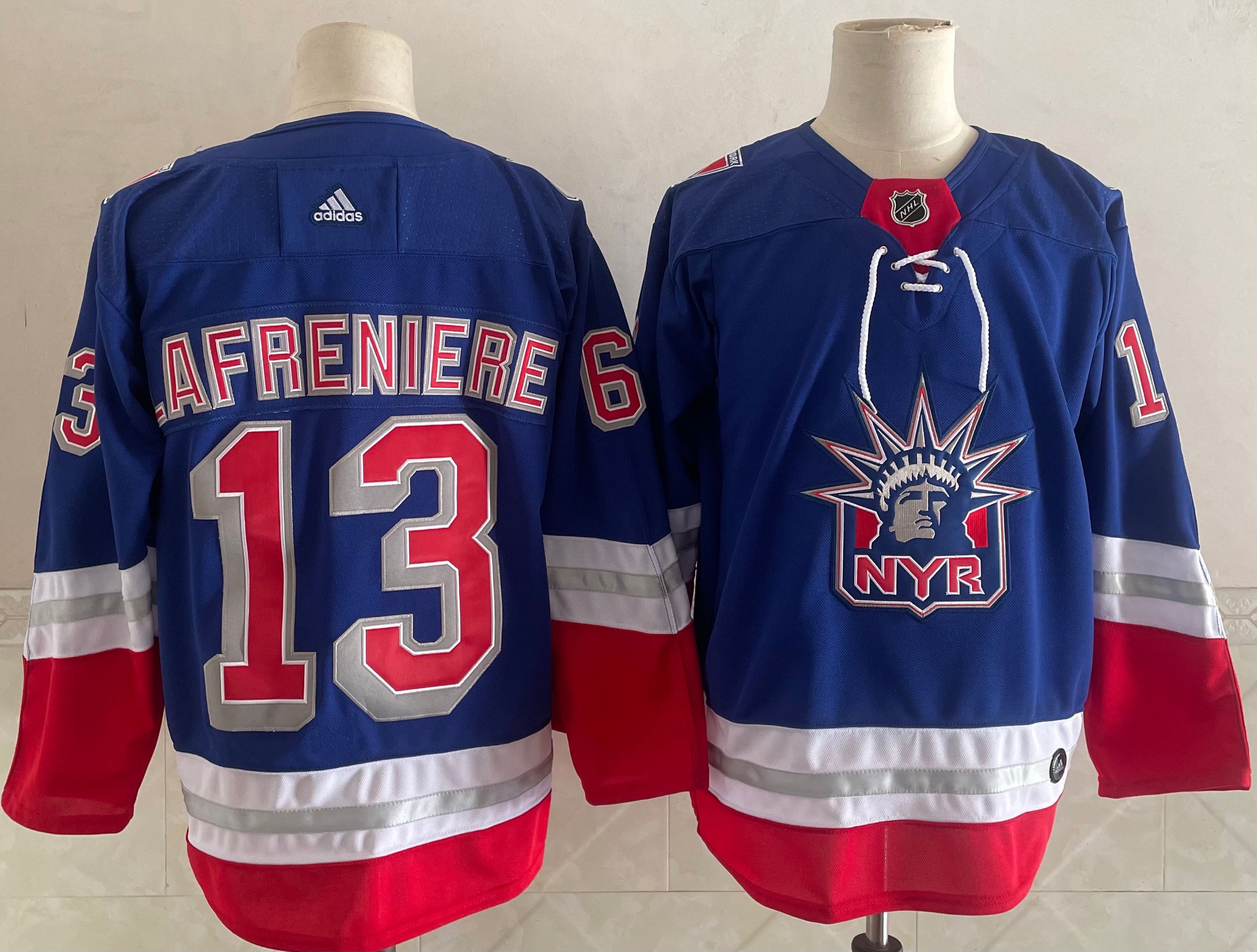 Men's New York Rangers #13 Alexis Lafreniere Light Blue 2021 Retro Stitched NHL Jersey Men's New York Rangers #13 Alexis Lafreniere Light Blue 2021 Retro Stitched NHL Jersey