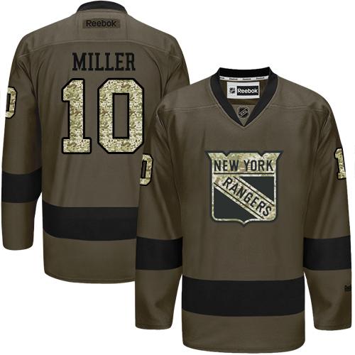 Rangers #10 J.T. Miller Green Salute to Service Stitched NHL Jersey Rangers #10 J.T. Miller Green Salute to Service Stitched NHL Jersey
