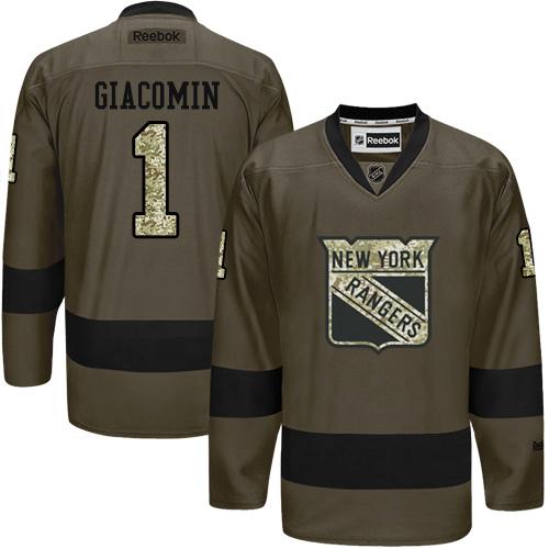 Rangers #1 Eddie Giacomin Green Salute to Service Stitched NHL Jersey Rangers #1 Eddie Giacomin Green Salute to Service Stitched NHL Jersey