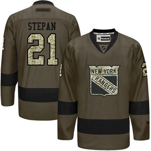 Rangers #21 Derek Stepan Green Salute to Service Stitched NHL Jersey Rangers #21 Derek Stepan Green Salute to Service Stitched NHL Jersey