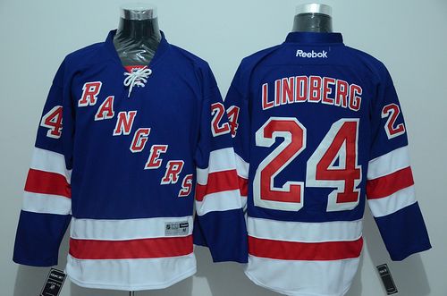 Rangers #24 Oscar Lindberg Blue Stitched NHL Jersey Rangers #24 Oscar Lindberg Blue Stitched NHL Jersey