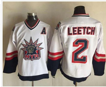 New York Rangers #2 Brian Leetch White CCM Statue of Liberty Stitched NHL Jersey New York Rangers #2 Brian Leetch White CCM Statue of Liberty Stitched NHL Jersey