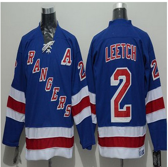 New York Rangers #2 Brian Leetch Blue CCM Throwback Stitched NHL Jersey New York Rangers #2 Brian Leetch Blue CCM Throwback Stitched NHL Jersey