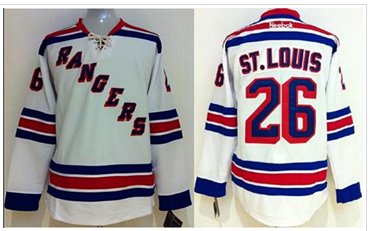 New York Rangers #26 Martin St.Louis White Stitched NHL Jersey