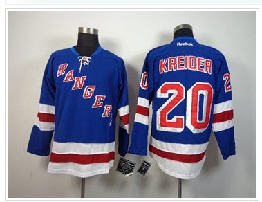 New York Rangers #20 Chris Kreider Blue Home NHL Jersey