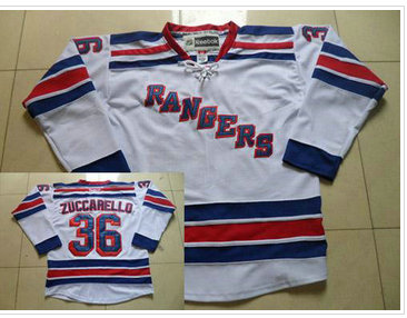 New York Rangers #36 Mats Zuccarello White Road NHL Jersey New York Rangers #36 Mats Zuccarello White Road NHL Jersey