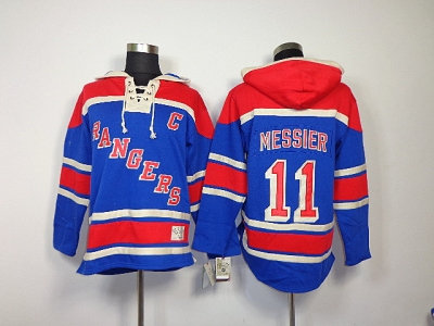 nhl new york rangers #11 messier blue(pullover hooded sweatshirt) nhl new york rangers #11 messier blue(pullover hooded sweatshirt)