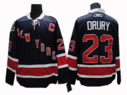 New York Rangers #23 Chris Drury 85TH Jerseys DK blue New York Rangers #23 Chris Drury 85TH Jerseys DK blue