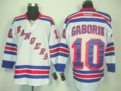 New York Rangers 10 Marian Gaborik white JERSEY New York Rangers 10 Marian Gaborik white JERSEY
