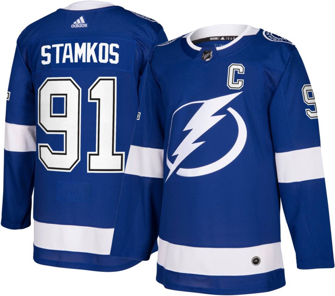 Men's Tampa Bay Lightning #91 Steven Stamkos Authentic C ptach Home Adidas Jersey Men's Tampa Bay Lightning #91 Steven Stamkos Authentic C ptach Home Adidas Jersey