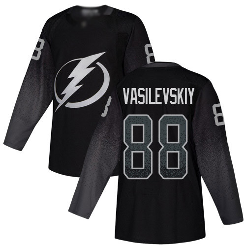Lightning #88 Andrei Vasilevskiy Black Alternate Authentic Stitched Hockey Jersey Lightning #88 Andrei Vasilevskiy Black Alternate Authentic Stitched Hockey Jersey