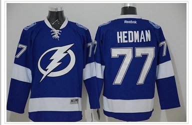 Tampa Bay Lightning #77 Victor Hedman Blue Stitched NHL Jersey Tampa Bay Lightning #77 Victor Hedman Blue Stitched NHL Jersey