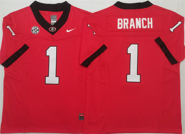 Georgia Bulldogs #1 Zachariah Branch Red 2025 F.U.S.E. Stitched Jersey Georgia Bulldogs #1 Zachariah Branch Red 2025 F.U.S.E. Stitched Jersey