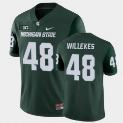 Men Michigan State Spartans #48 Kenny Willekes College Football Green Game Jersey Men Michigan State Spartans #48 Kenny Willekes College Football Green Game Jersey