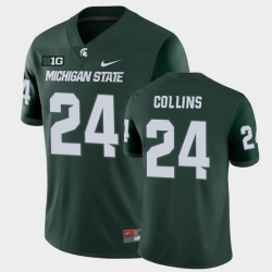Men Michigan State Spartans #24 Elijah Collins College Football Green Game Jersey Men Michigan State Spartans #24 Elijah Collins College Football Green Game Jersey