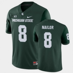 Men Michigan State Spartans #8 Jalen Nailor College Football Green Game Jersey Men Michigan State Spartans #8 Jalen Nailor College Football Green Game Jersey