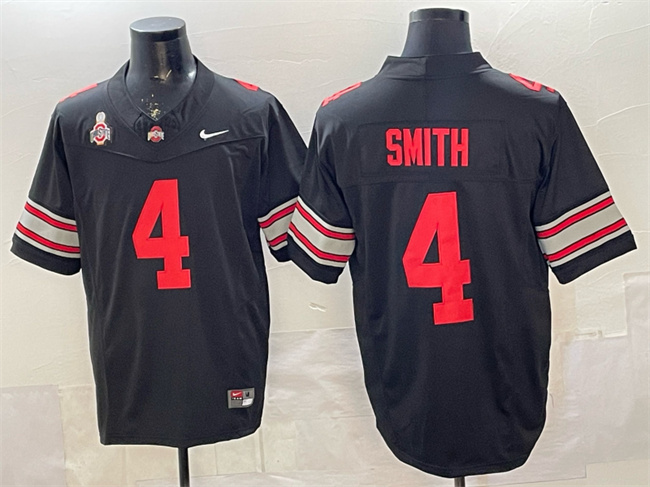 Men's Ohio State Buckeyes #4 Jeremiah Smith Black 2025 F.U.S.E. Limited Stitched Jersey Men's Ohio State Buckeyes #4 Jeremiah Smith Black 2025 F.U.S.E. Limited Stitched Jersey