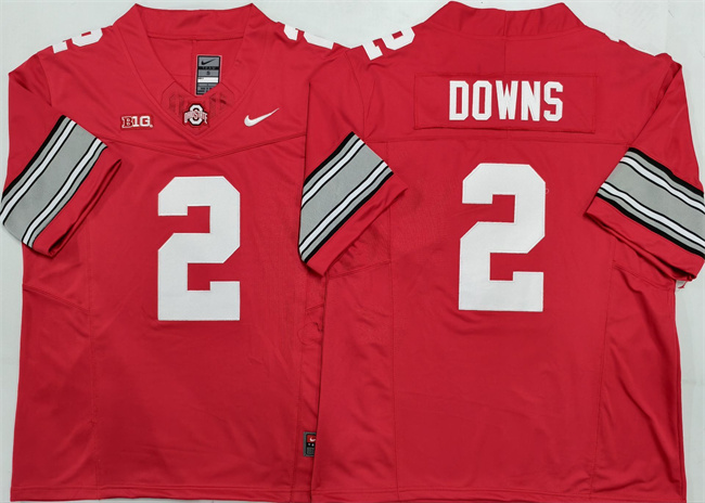 Men's Ohio State Buckeyes #2 Caleb Downs Red F.U.S.E. Limited Stitched Jersey Men's Ohio State Buckeyes #2 Caleb Downs Red F.U.S.E. Limited Stitched Jersey