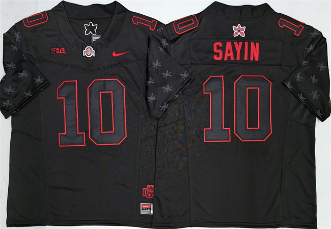 Men's Ohio State Buckeyes #10 Julian Sayin Black 2025 F.U.S.E. Limited Stitched Jersey Men's Ohio State Buckeyes #10 Julian Sayin Black 2025 F.U.S.E. Limited Stitched Jersey