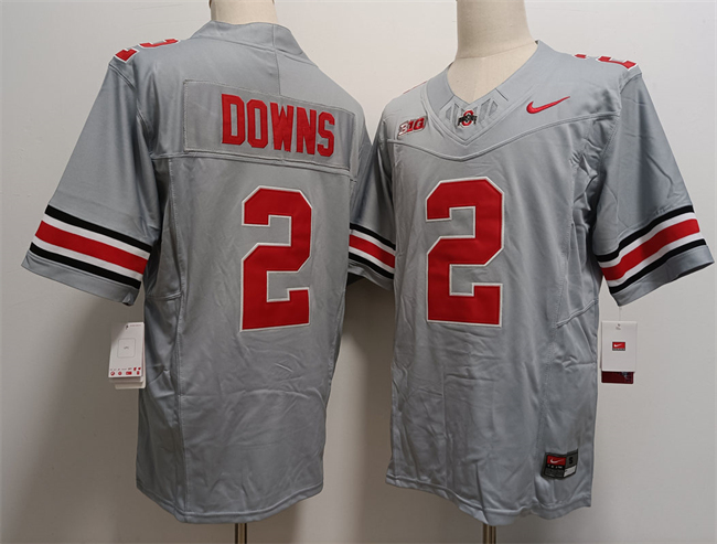 Men's Ohio State Buckeyes #2 Caleb Downs Grey 2023 F.U.S.E. Limited Stitched Jersey Men's Ohio State Buckeyes #2 Caleb Downs Grey 2023 F.U.S.E. Limited Stitched Jersey