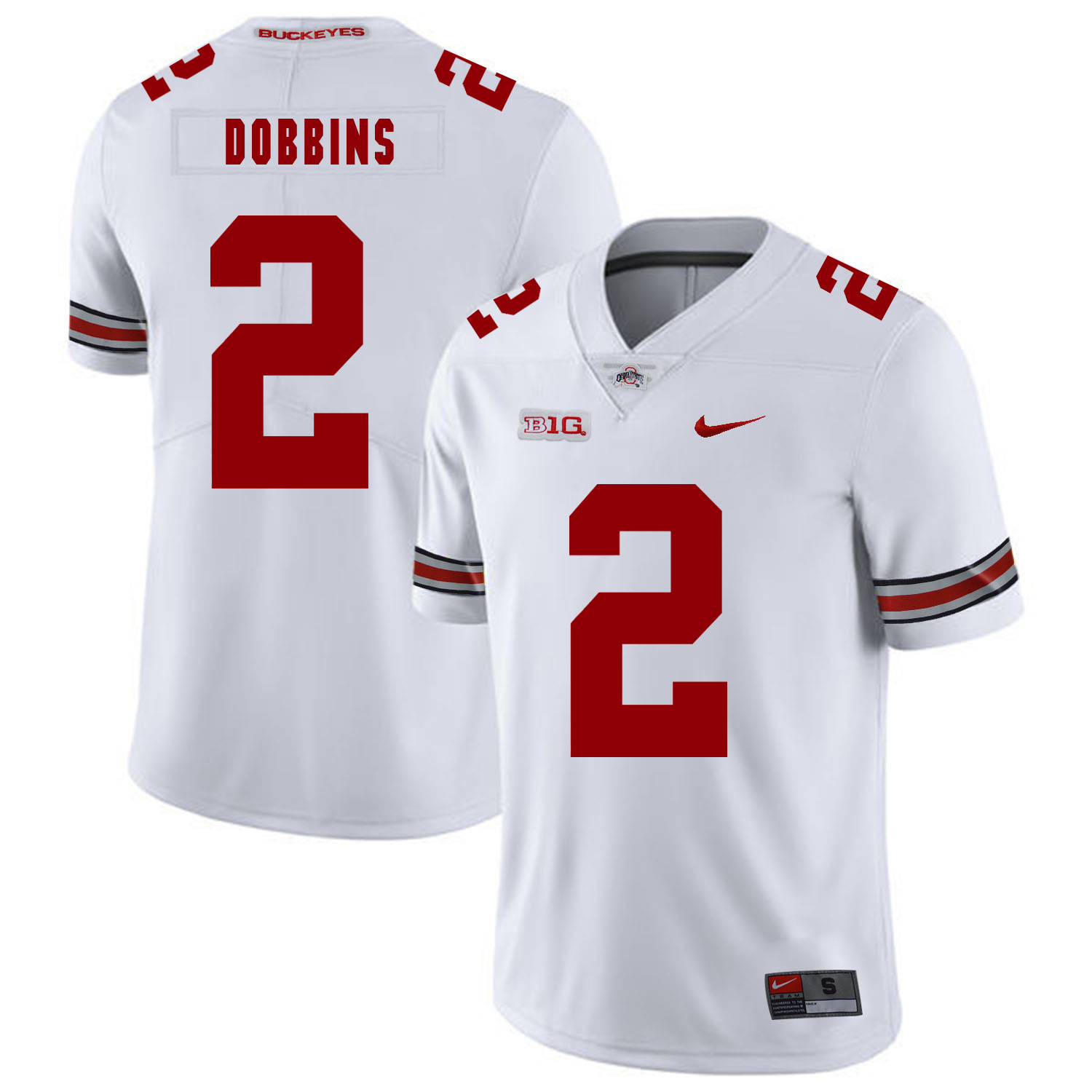 Ohio State Buckeyes 2 J.K. Dobbins White Nike College Football Jersey Ohio State Buckeyes 2 J.K. Dobbins White Nike College Football Jersey